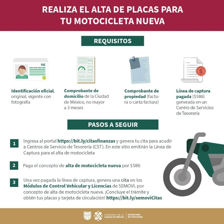 ¿Cómo emplacar una moto en CDMX? - CADENA CIUDADANA